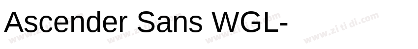 Ascender Sans WGL字体转换